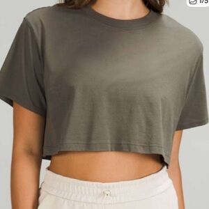 Lululemon All Yours Army Green Crop Top